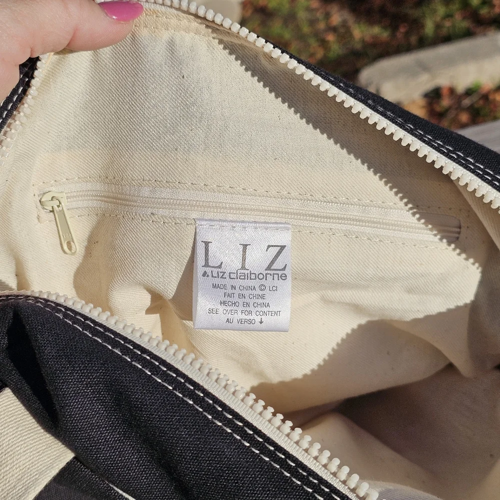 NWT vtg. Liz Claiborne canvas tote bag - Picture 8 of 8